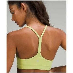 Lululemon NWT Flow Y Nulu Longline Sports Bra Wasabi Green size 8